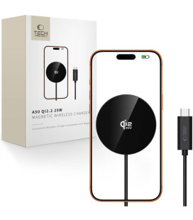 Juodas belaidis 25W Qi2.2 pakrovėjas "Tech-Protect A50 Magnetic Magsafe"