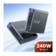 Juodas 2xUSB-A + 4xUSB-C PD240W / QC3.0 pakrovėjas "Tech-Protect DC240W-GaN 6-Port"