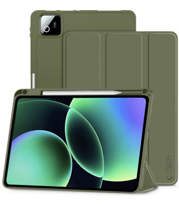 Žalias atverčiamas dėklas Xiaomi Pad 7 / 7 Pro / 8 / 8 Pro 11.2 planšetei "Tech-Protect SC"