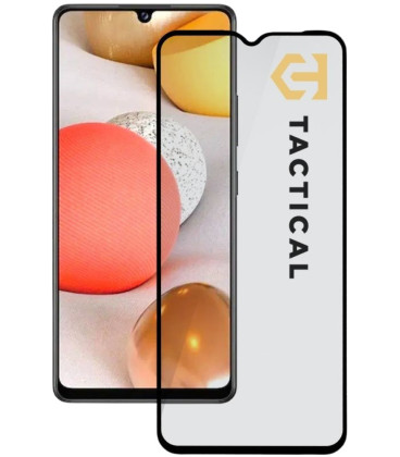 Juodas apsauginis grūdintas stiklas Samsung Galaxy M12 / A32 5G / A12 / A02s telefonui "Tactical Glass Shield 5D"