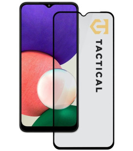 Juodas apsauginis grūdintas stiklas Samsung Galaxy A22 5G telefonui "Tactical Glass Shield 5D"