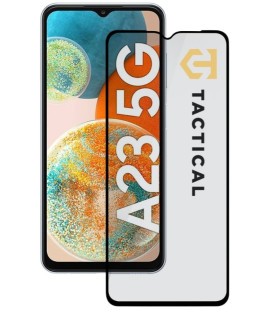 Juodas apsauginis grūdintas stiklas Samsung Galaxy A23 5G telefonui "Tactical Glass Shield 5D"