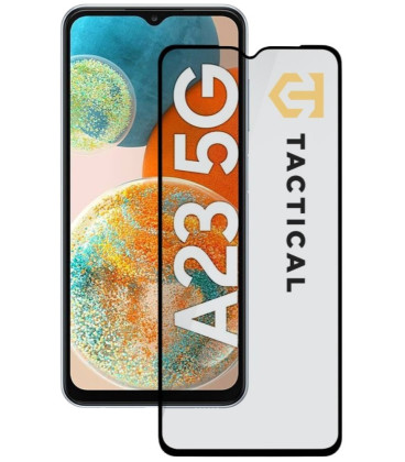 Juodas apsauginis grūdintas stiklas Samsung Galaxy A23 5G telefonui "Tactical Glass Shield 5D"