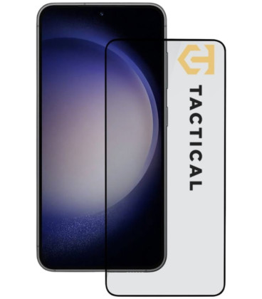 Juodas apsauginis grūdintas stiklas Samsung Galaxy S23 telefonui "Tactical Glass Shield 5D"