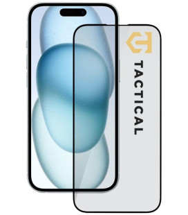 Juodas apsauginis grūdintas stiklas Apple iPhone 15 / 16 telefonui "Tactical Glass Shield 5D"