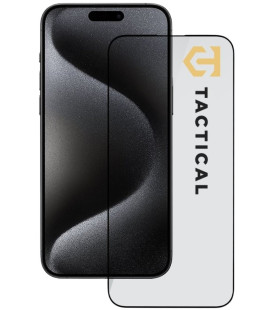 Juodas apsauginis grūdintas stiklas Apple iPhone 15 Pro Max telefonui "Tactical Glass Shield 5D"