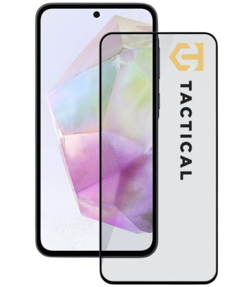 Juodas apsauginis grūdintas stiklas Samsung Galaxy A35 5G telefonui "Tactical Glass Shield 5D"
