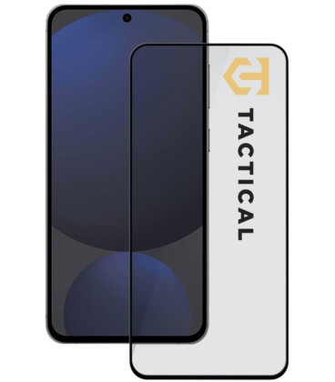 Juodas apsauginis grūdintas stiklas Samsung Galaxy S24 FE telefonui "Tactical Glass Shield 5D"