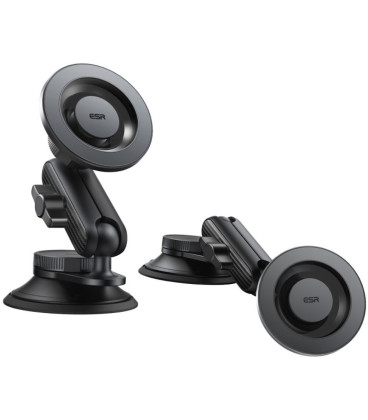 Juodas automobilinis telefono laikiklis "ESR Omnilock Magnetic Magsafe Dash"