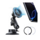 Juodas automobilinis telefono laikiklis "ESR Omnilock Magnetic Magsafe Dash"