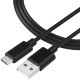 Juodas laidas USB-A - USB-C 15W / 3A 100cm "Tactical Smooth Thread"