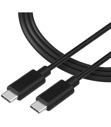 Juodas laidas USB-C - USB-C 60W / 3A 100cm "Tactical Smooth Thread"