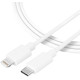 Baltas laidas USB-C - Lightning 27W / 2.4A 100cm "Tactical Smooth Thread"