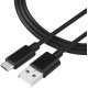 Juodas laidas USB-A - USB-C 15W / 3A 200cm "Tactical Smooth Thread"