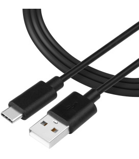Juodas laidas USB-A - USB-C 15W / 3A 200cm "Tactical Smooth Thread"
