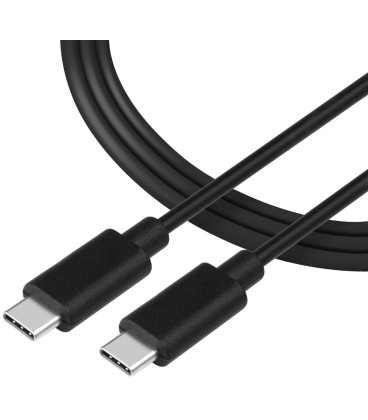 Juodas laidas USB-C - USB-C 60W / 3A 30cm "Tactical Smooth Thread"