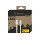 Baltas laidas USB-A - Lightning 12W / 2.4A 30cm "Tactical Smooth Thread"