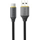 Juodas laidas USB-A - USB-C 15W / 3A 100cm "Tactical Fast Rope Aramid 2.0"
