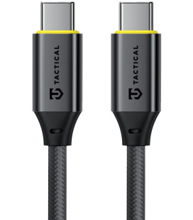 Juodas laidas USB-C - USB-C 100W / 5A 100cm "Tactical Fast Rope Aramid 2.0"