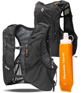 Juoda bėgiojimo liemenė (M-L) "Spigen A721 Dynamic Shield Running Vest Active + Soft Flask"