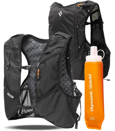 Juoda bėgiojimo liemenė (M-L) "Spigen A721 Dynamic Shield Running Vest Active + Soft Flask"