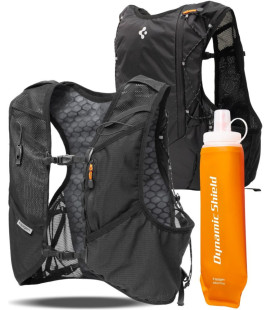Juoda bėgiojimo liemenė (L-XL) "Spigen A721 Dynamic Shield Running Vest Active + Soft Flask"