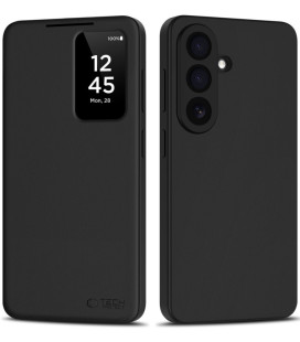 Matinis juodas atverčiamas dėklas Samsung Galaxy A57 5G telefonui "Tech-Protect Smart Wallet"