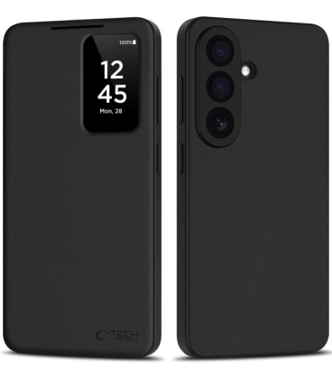 Matinis juodas atverčiamas dėklas Samsung Galaxy A57 5G telefonui "Tech-Protect Smart Wallet"
