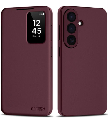 Raudonas atverčiamas dėklas Samsung Galaxy A57 5G telefonui "Tech-Protect Smart Wallet"