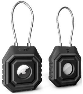 Juodas dėklas Apple Airtag 1 / 2 "Tech-Protect Kevlar Seal"