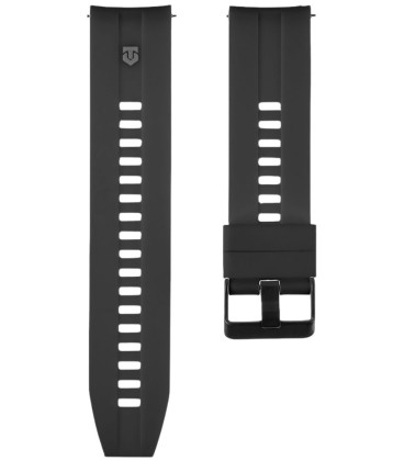 Juoda 22mm apyrankė laikrodžiams "Tactical Quick Release Silicone Band"