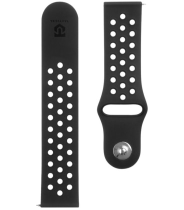 Juoda 22mm apyrankė laikrodžiams "Tactical 234 Double Silicone Band"