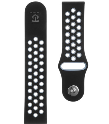 Juoda / pilka 22mm apyrankė laikrodžiams "Tactical 267 Double Silicone Band"