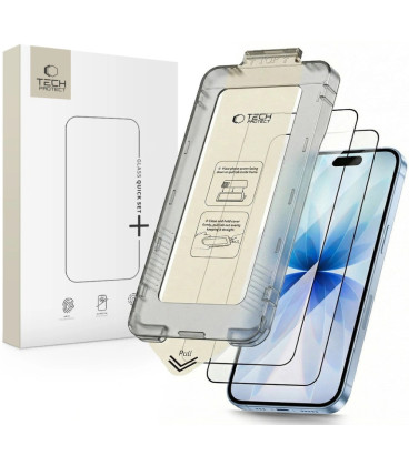 Apsauginis grūdintas stiklas Apple iPhone 17 telefonui "Tech-Protect Quick Set+ 2-Pack"
