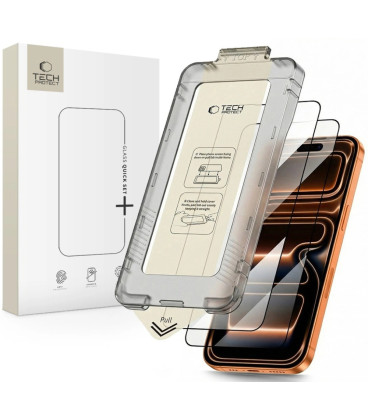 Apsauginis grūdintas stiklas Apple iPhone 17 Pro Max telefonui "Tech-Protect Quick Set+ 2-Pack"