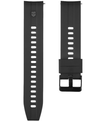 Juoda 20mm apyrankė laikrodžiams "Tactical Quick Release Silicone Band"