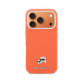 Oranžinis dėklas Apple iPhone 17 Pro telefonui "Karl Lagerfeld PU Karl and Choupette Heads Pins MagSafe Case"