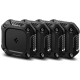 Juodas dėklas Apple Airtag 1 / 2 "Spigen Tough Armor 4-Pack"