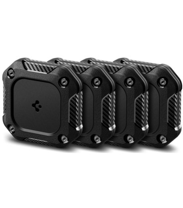 Juodas dėklas Apple Airtag 1 / 2 "Spigen Tough Armor 4-Pack"