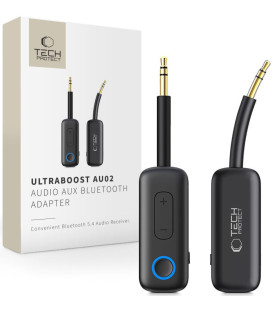 Juodas audio AUX adapteris Bluetooth 5.4 "Tech-Protect Ultraboost AU02"