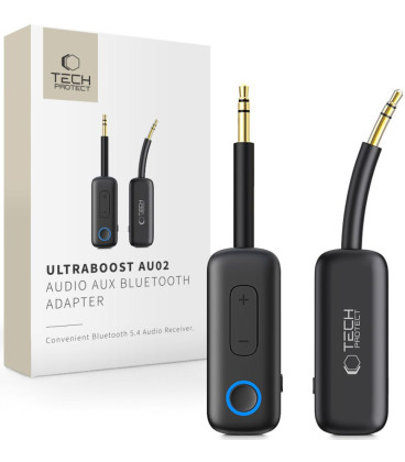 Juodas audio AUX adapteris Bluetooth 6.0 "Tech-Protect Ultraboost AU02"
