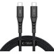 Juodas USB-C - USB-C PD100W / QC3.0 200cm laidas "Tech-Protect UB11T Ultraboost"