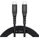 Juodas USB-C - USB-C PD240W / QC3.0 200cm laidas "Tech-Protect UB11T Ultraboost"