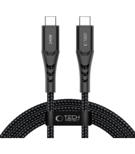Juodas USB-C - USB-C PD240W / QC3.0 200cm laidas "Tech-Protect UB11T Ultraboost"