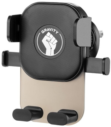 Juodas automobilinis telefono laikiklis "OBAL:ME GravGripper Car Holder"