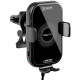 Juodas automobilinis telefono laikiklis su 15W belaidžiu krovikliu "OBAL:ME GravCharger Wireless Charging Car Holder"