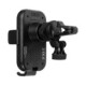 Juodas automobilinis telefono laikiklis su 15W belaidžiu krovikliu "OBAL:ME GravCharger Wireless Charging Car Holder"