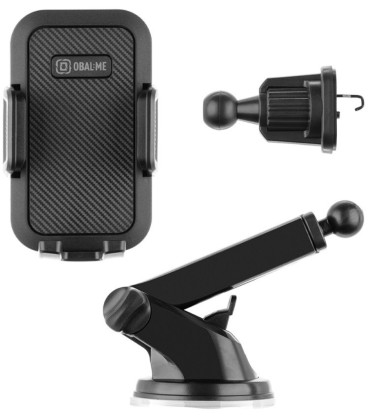 Juodas automobilinis telefono laikiklis "OBAL:ME TrioMount Car Holder"
