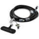 Juodas dirželis telefonui su integruotu USB-C - USB-C laidu "Karl Lagerfeld Ikonik Charm Strap"