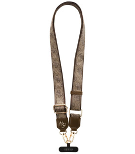 Rudas dirželis telefonui "Guess Crossbody Strap PU 4G Metal Logo"